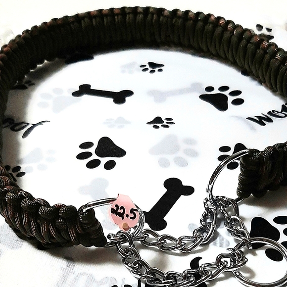 Paracord Dog Collar King Cobra Weave Martingale Training 22.5" Collar - Picture 2 of 4